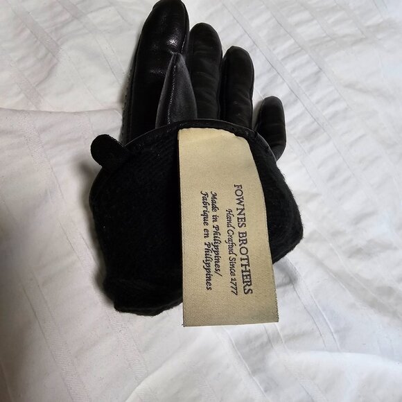 Fownes Brothers Whipstitch Leather Gloves - 2019 - Black - Sz M - Picture 8 of 9